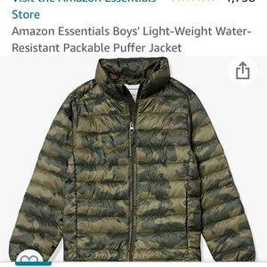 Boy’s Amazon Essentials Water Resistant Jacket